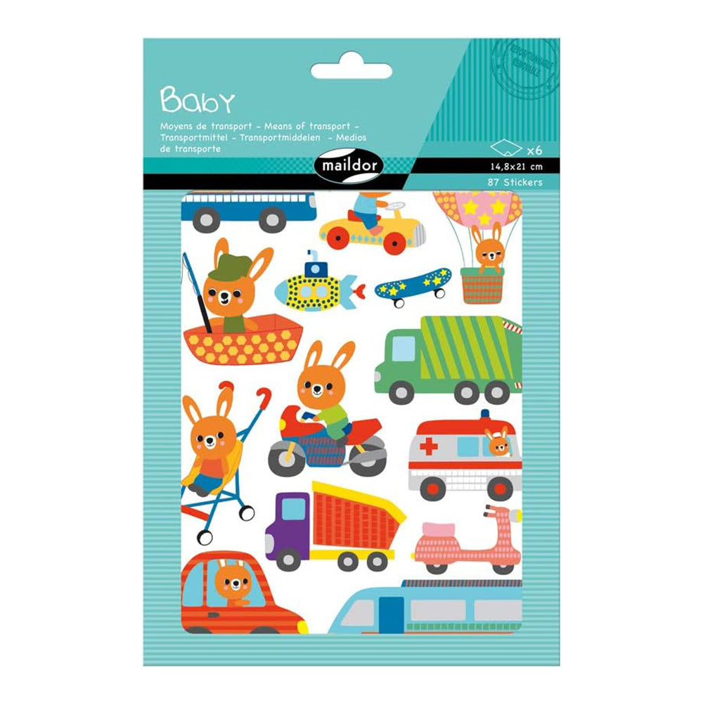 MAILDOR Baby Stickers Transport 6s