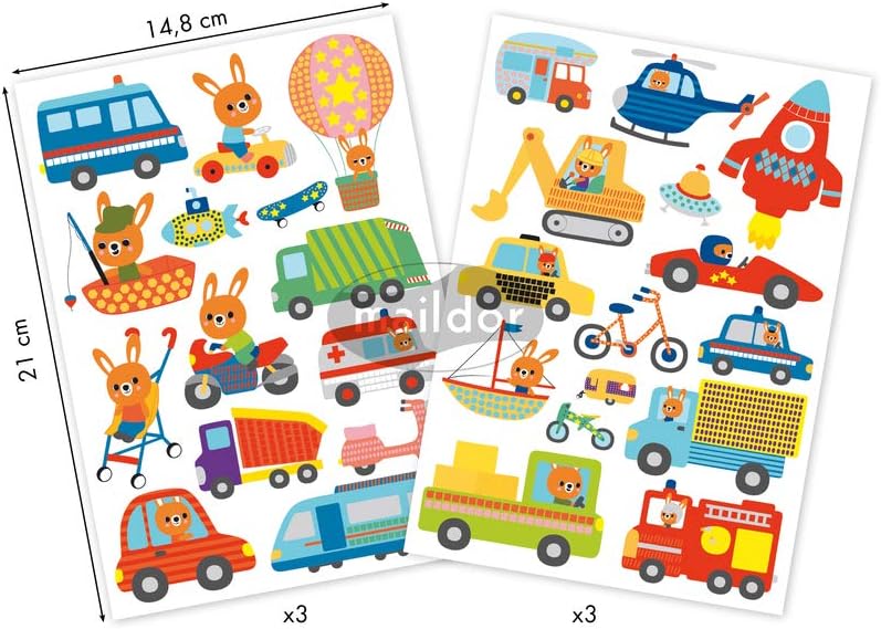 MAILDOR Baby Stickers Transport 6s