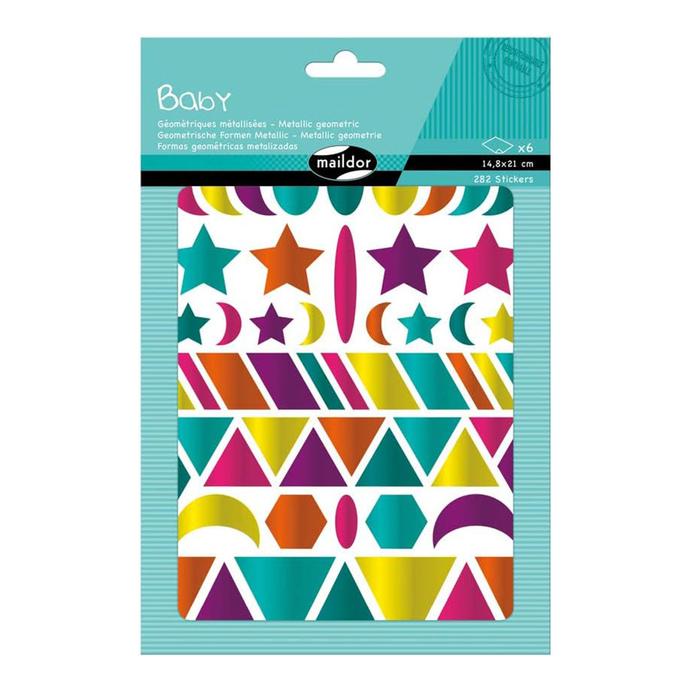 MAILDOR Baby Stickers Metallic Geometric 6s