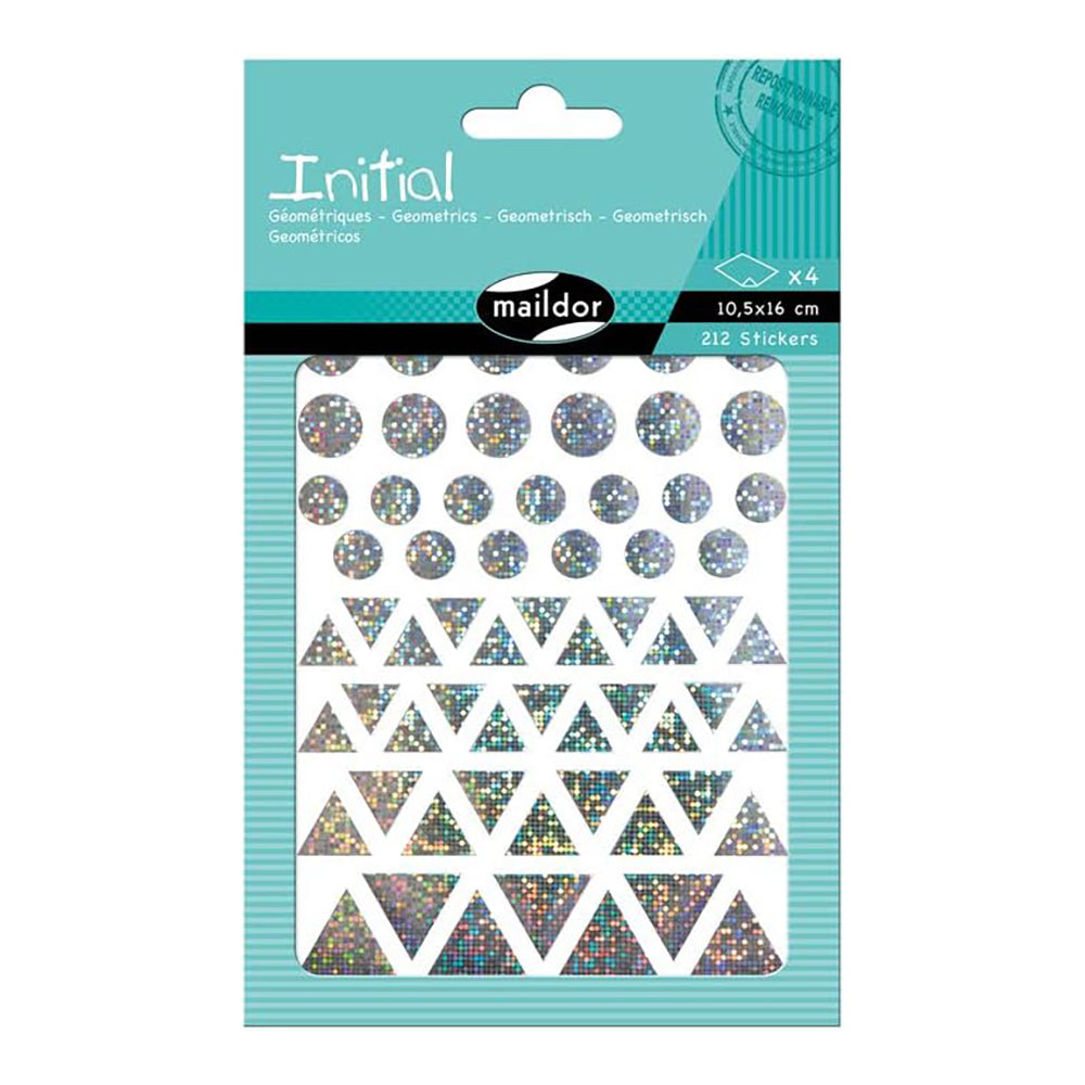 MAILDOR Geo Stickers Initial Holographic Geometric 4s