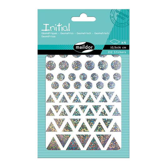 MAILDOR Geo Stickers Initial Holographic Geometric 4s