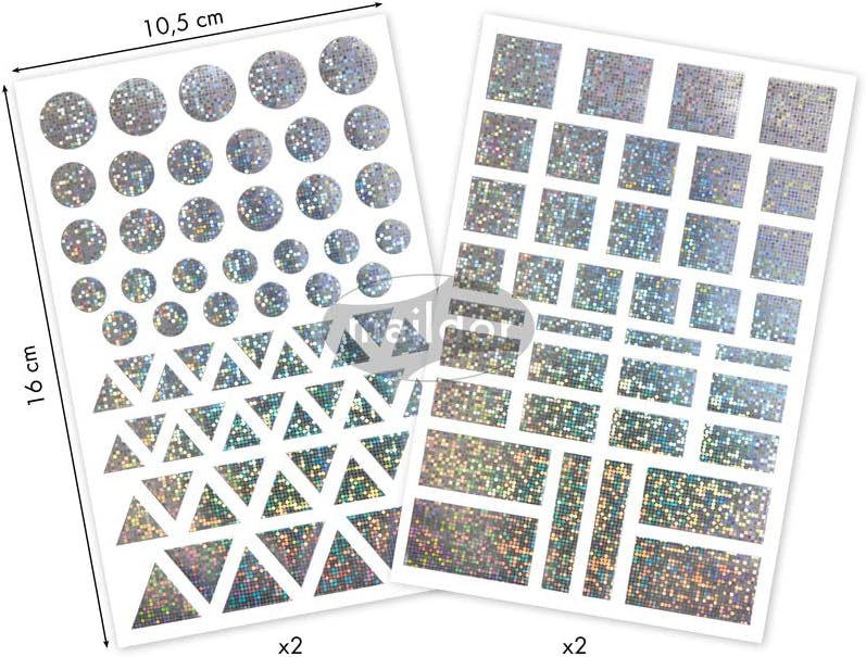 MAILDOR Geo Stickers Initial Holographic Geometric 4s