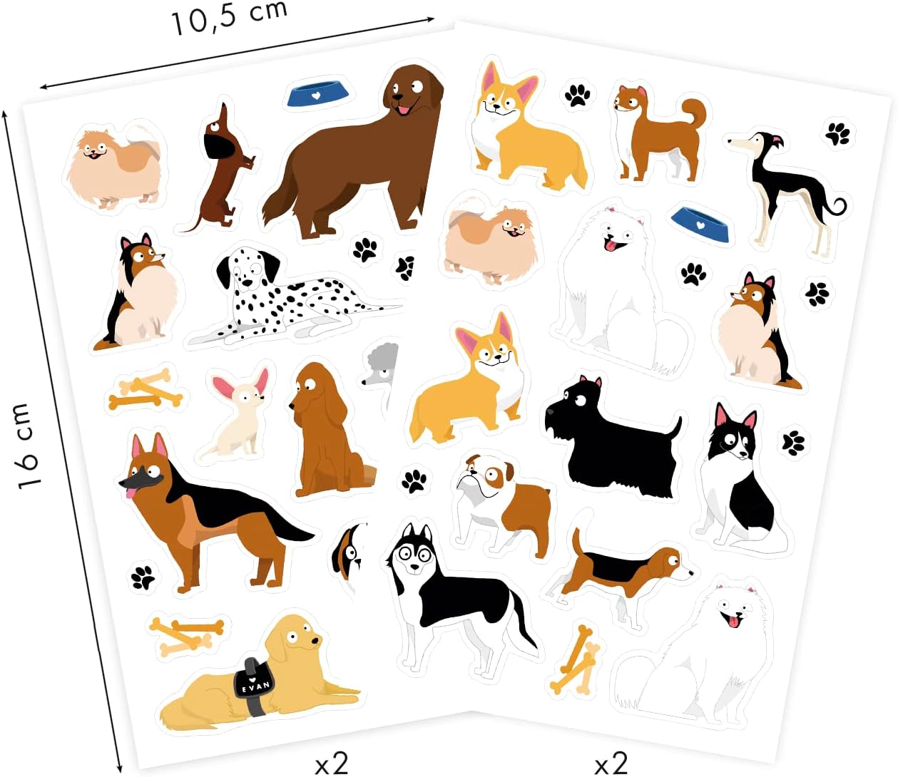 MAILDOR Deco Stickers Mimi Stick Dogs 4s