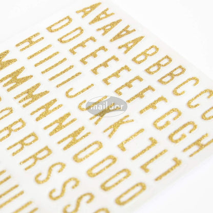 MAILDOR Deco Stickers Glitty Alphabet/Numbers Gold 2s