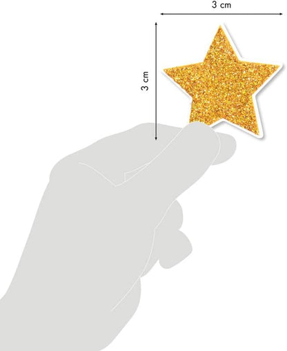 MAILDOR Deco Stickers Glitty Stars Light Pink/Gold 2s