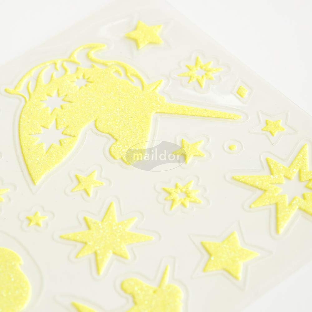 MAILDOR 3D Stickers Phospho' Stick Unicorns 2s