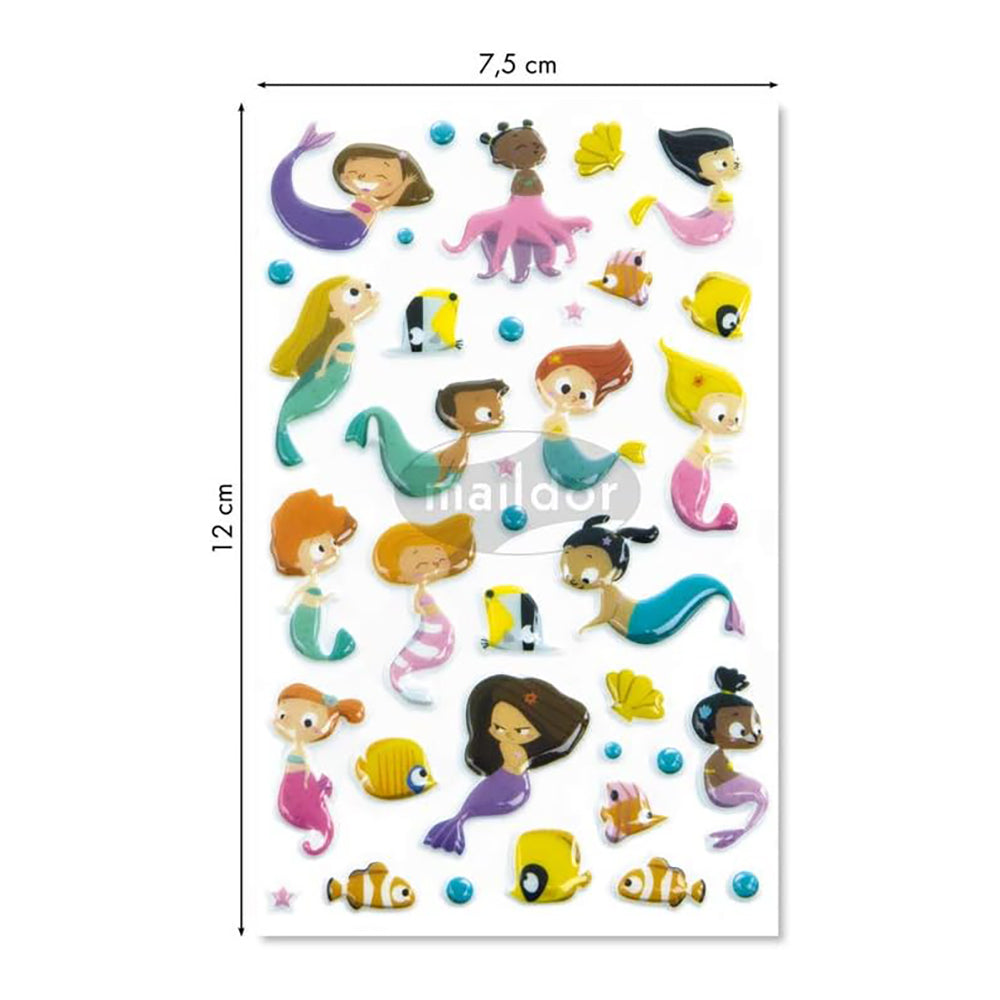 MAILDOR 3D Stickers Cooky Mermaids 1s