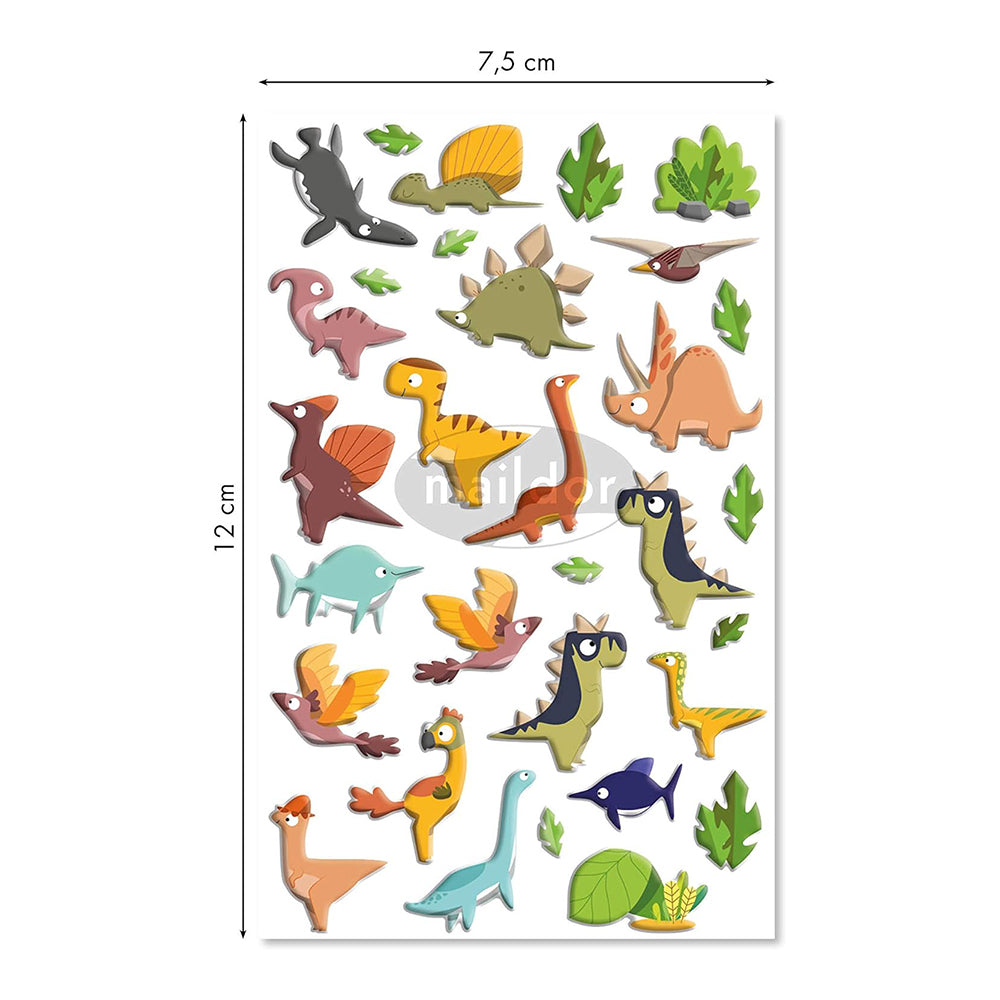 MAILDOR 3D Stickers Cooky Dinosaurs 1s