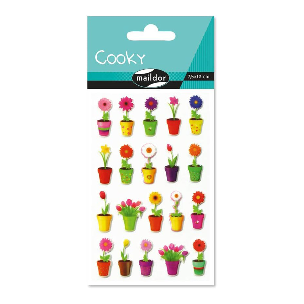 MAILDOR 3D Stickers Cooky Flowers A 1s