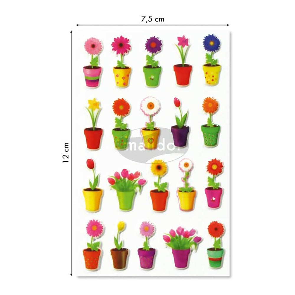 MAILDOR 3D Stickers Cooky Flowers A 1s