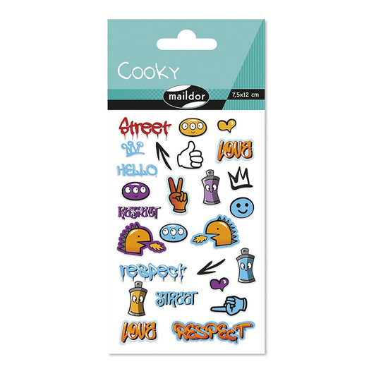 MAILDOR 3D Stickers Cooky Graffiti 1s