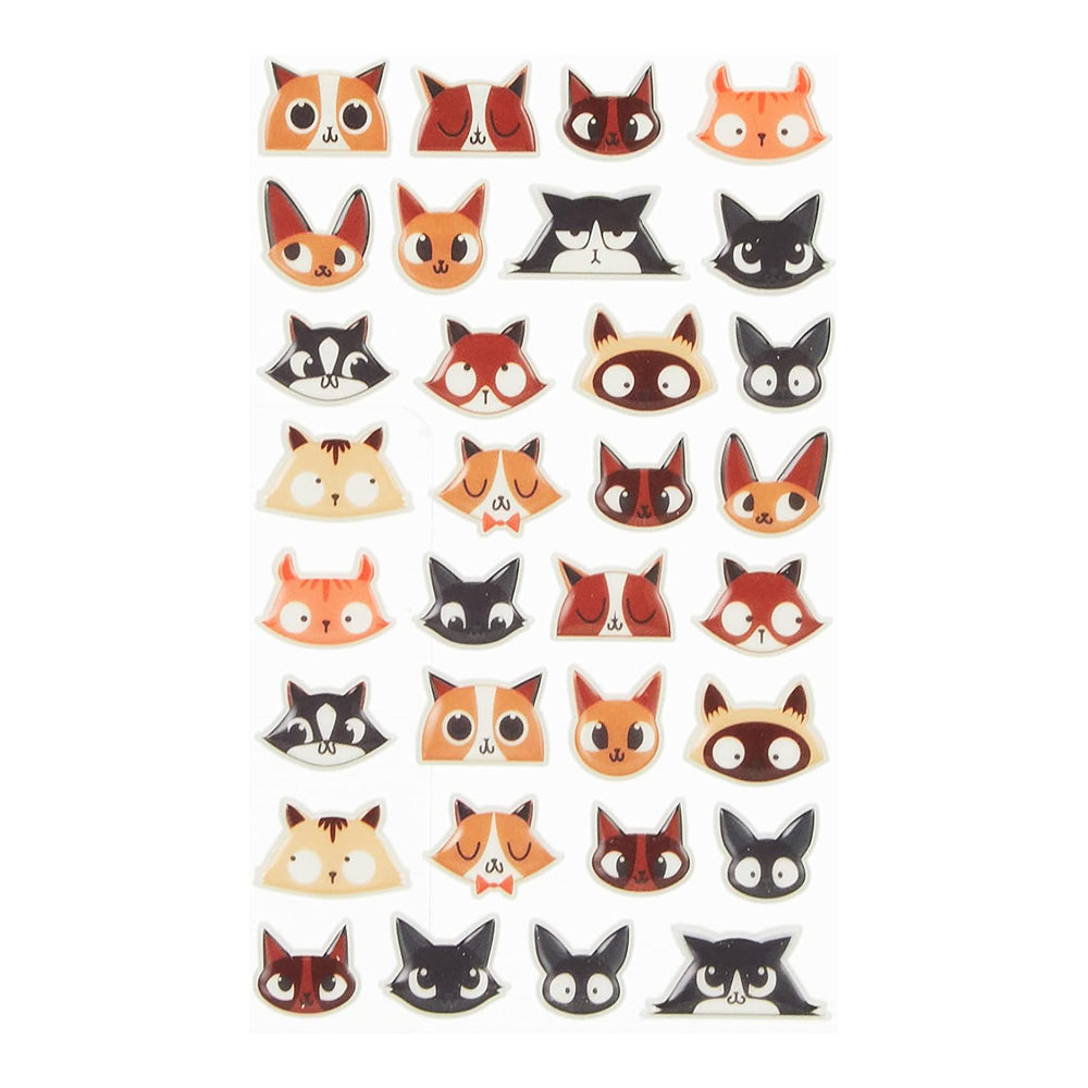 MAILDOR 3D Stickers Cooky Cats Heads 1s