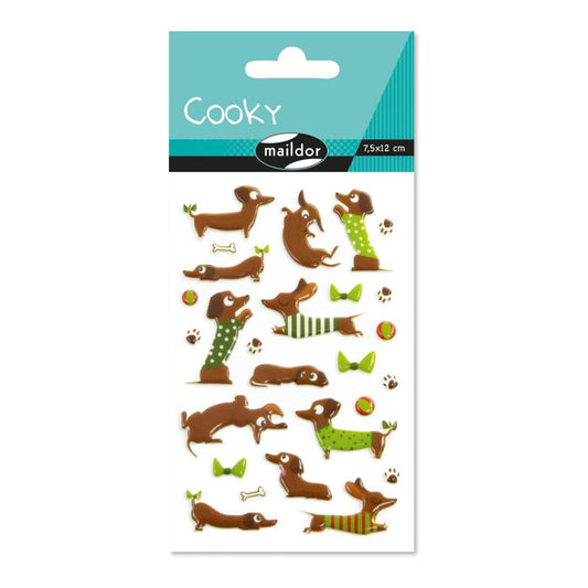 MAILDOR 3D Stickers Cooky Dachshund 1s