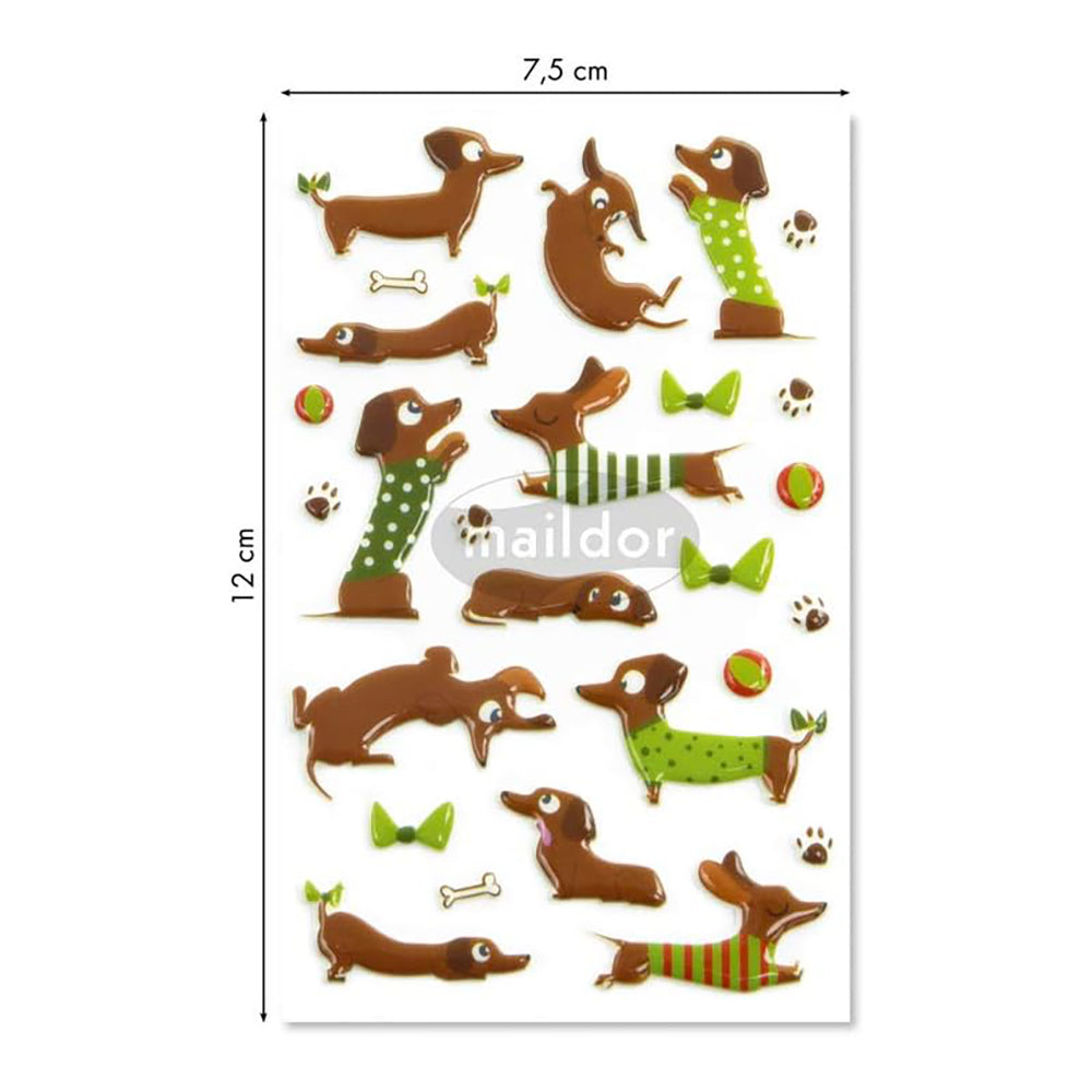 MAILDOR 3D Stickers Cooky Dachshund 1s