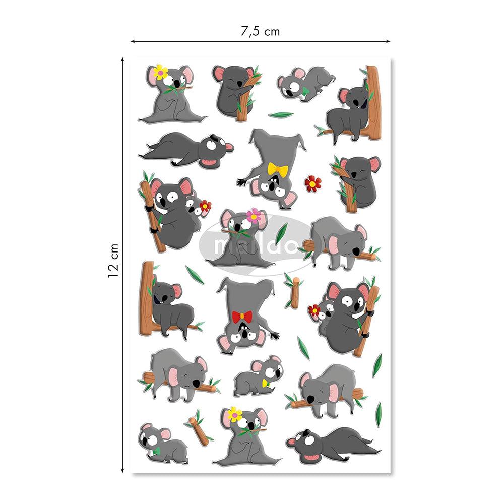 MAILDOR 3D Stickers Cooky Koalas 1s