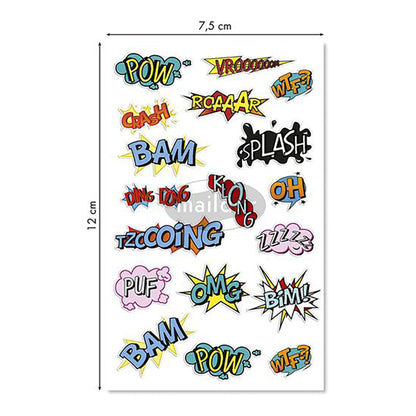 MAILDOR 3D Stickers Cooky Onomatopoeia 1s