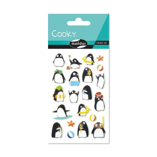 MAILDOR 3D Stickers Cooky Penguins 1s