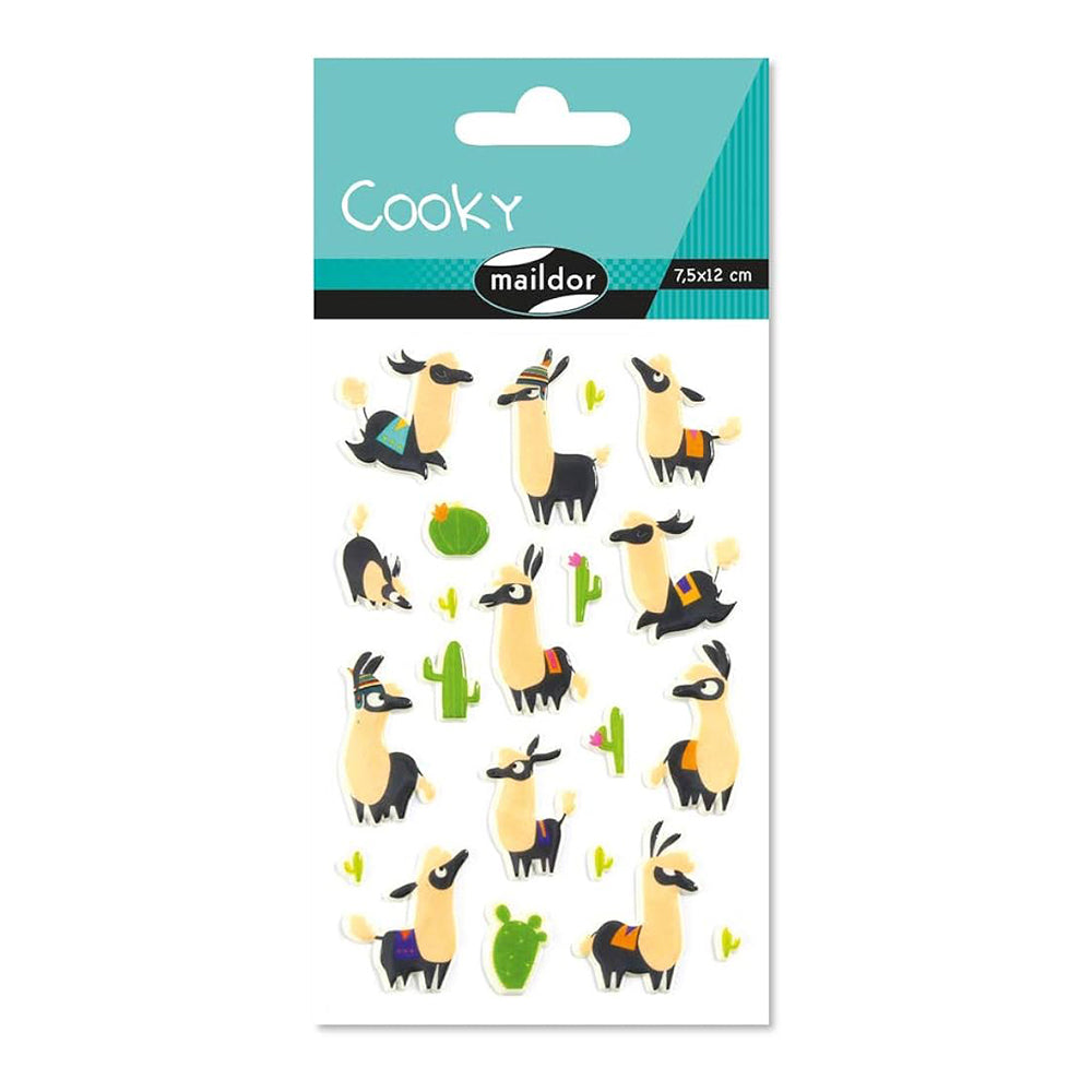 MAILDOR 3D Stickers Cooky Llamas 1s