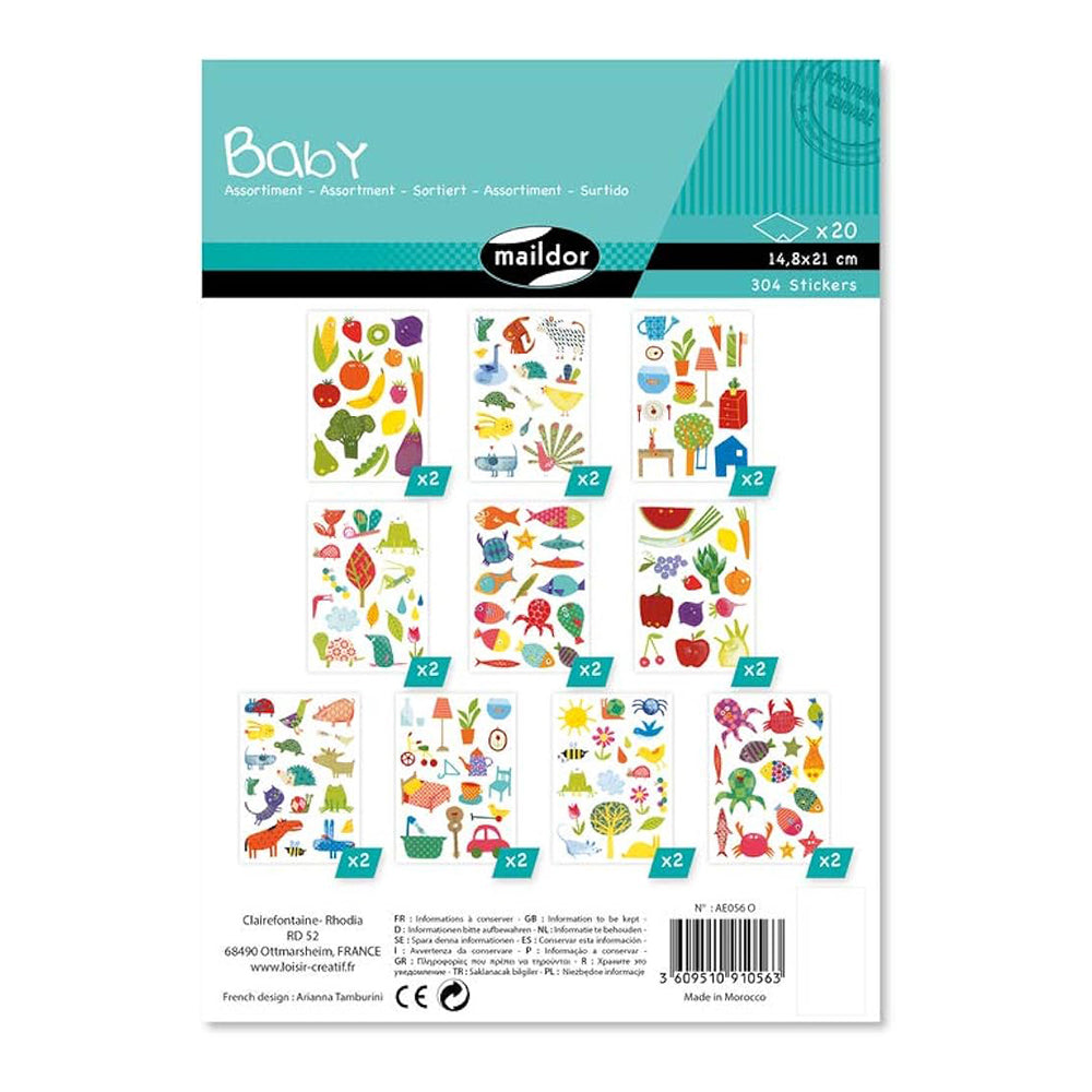 MAILDOR Baby Stickers Thematic Assortment 20s