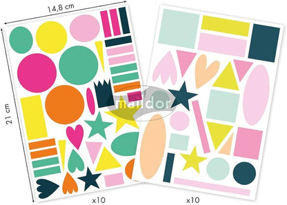 MAILDOR Baby Stickers Giant Geometric 20s