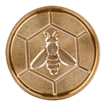 JACQUES HERBIN Brass Engraved Seal Round 24mm Honey Bee