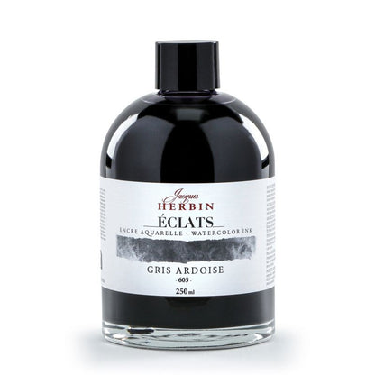 JACQUES HERBIN Eclats Watercolour Ink 250ml Slate Grey