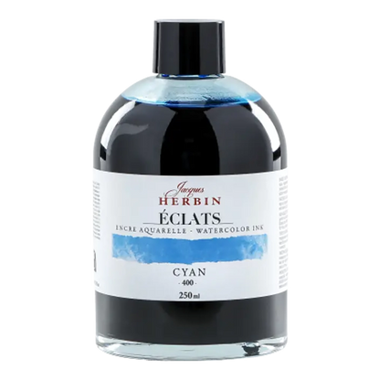 JACQUES HERBIN Eclats Watercolour Ink 250ml Cyan