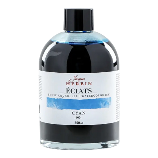 JACQUES HERBIN Eclats Watercolour Ink 250ml Cyan