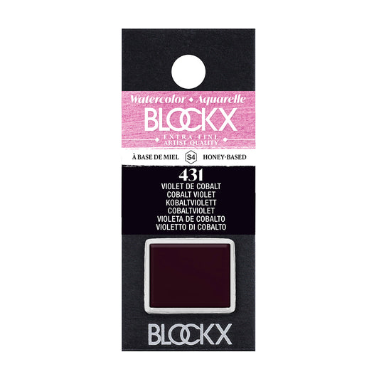 BLOCKX Artists' Watercolour Half Pan 1.5ml Cobalt Violet