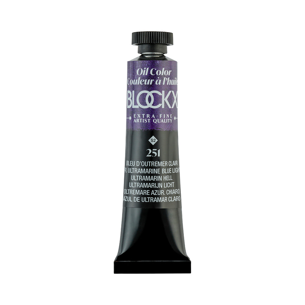 BLOCKX Premium Extra-Fine Oils Tube 20ml Ultramarine Blue Light