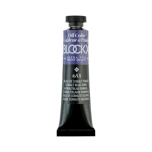 BLOCKX Premium Extra-Fine Oils Tube 20ml Cobalt Blue Dark