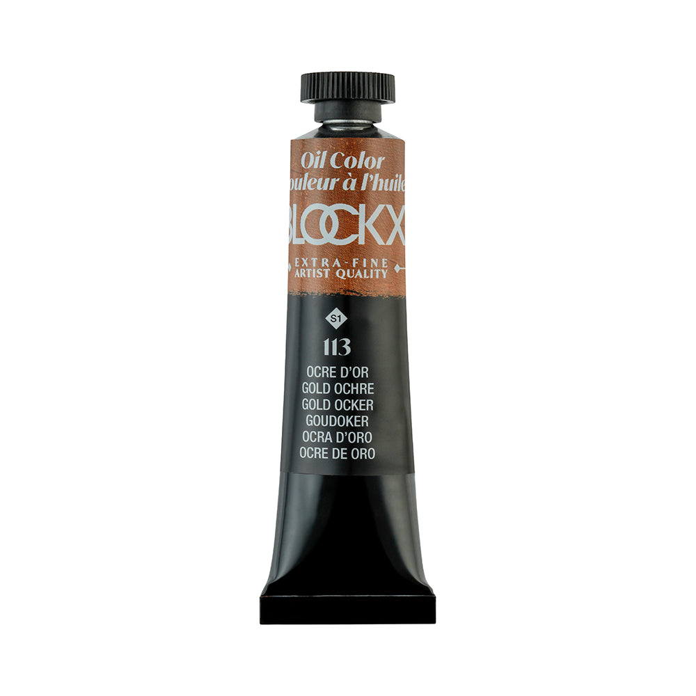 BLOCKX Premium Extra-Fine Oils Tube 20ml Golden Ochre