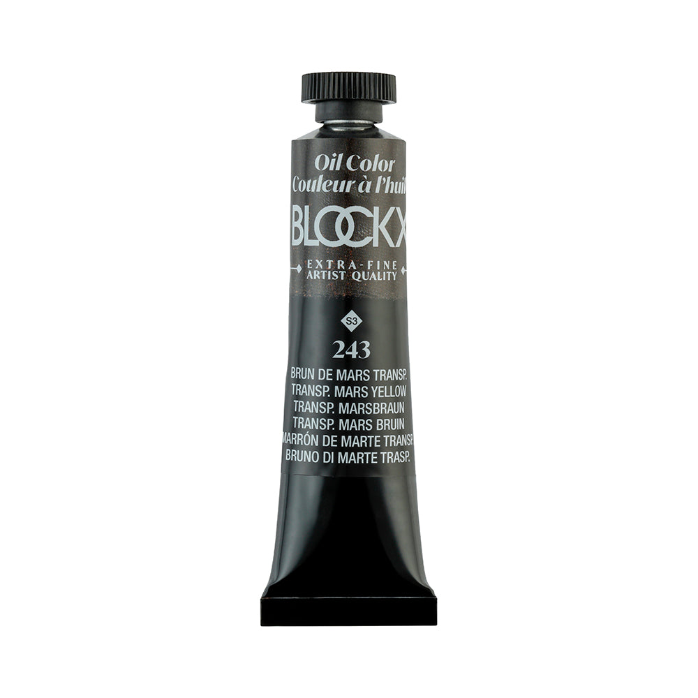 BLOCKX Premium Extra-Fine Oils Tube 20ml Transparent Mars Brown