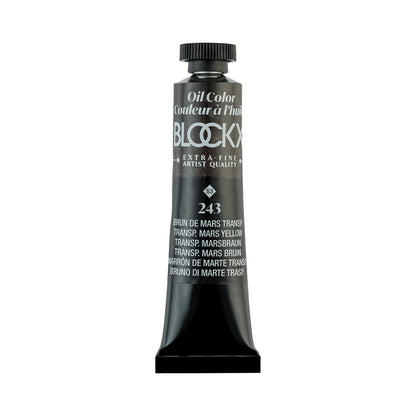 BLOCKX Premium Extra-Fine Oils Tube 20ml Transparent Mars Brown