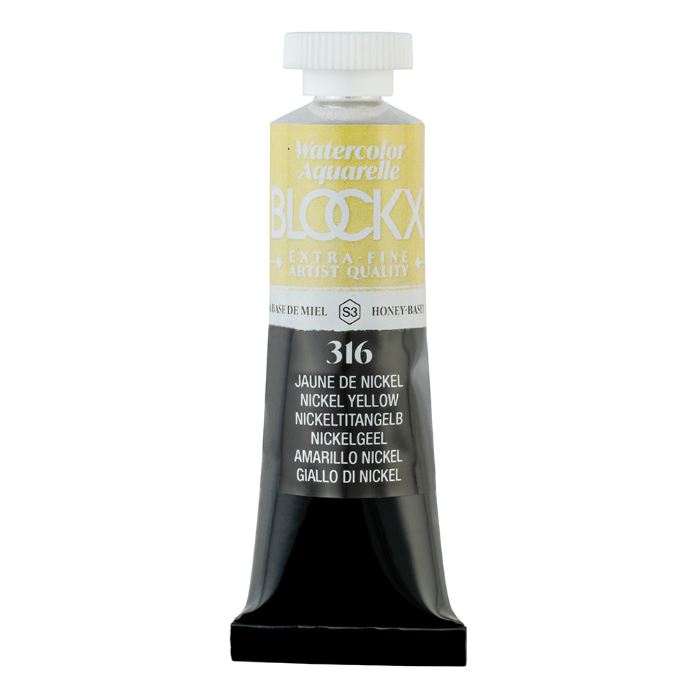 BLOCKX Artists' Watercolour Tube 15ml Nickel Yellow