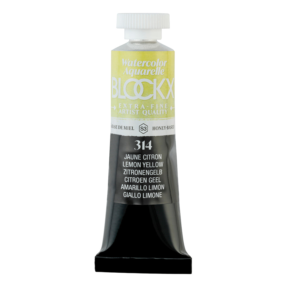 BLOCKX Artists' Watercolour Tube 15ml Lemon Yellow