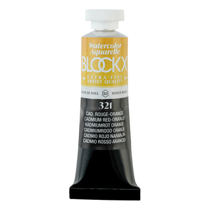 BLOCKX Artists' Watercolour Tube 15ml Cadmium Red Orange