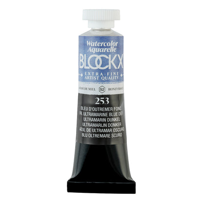 BLOCKX Artists' Watercolour Tube 15ml French Ultramarine Blue Deep