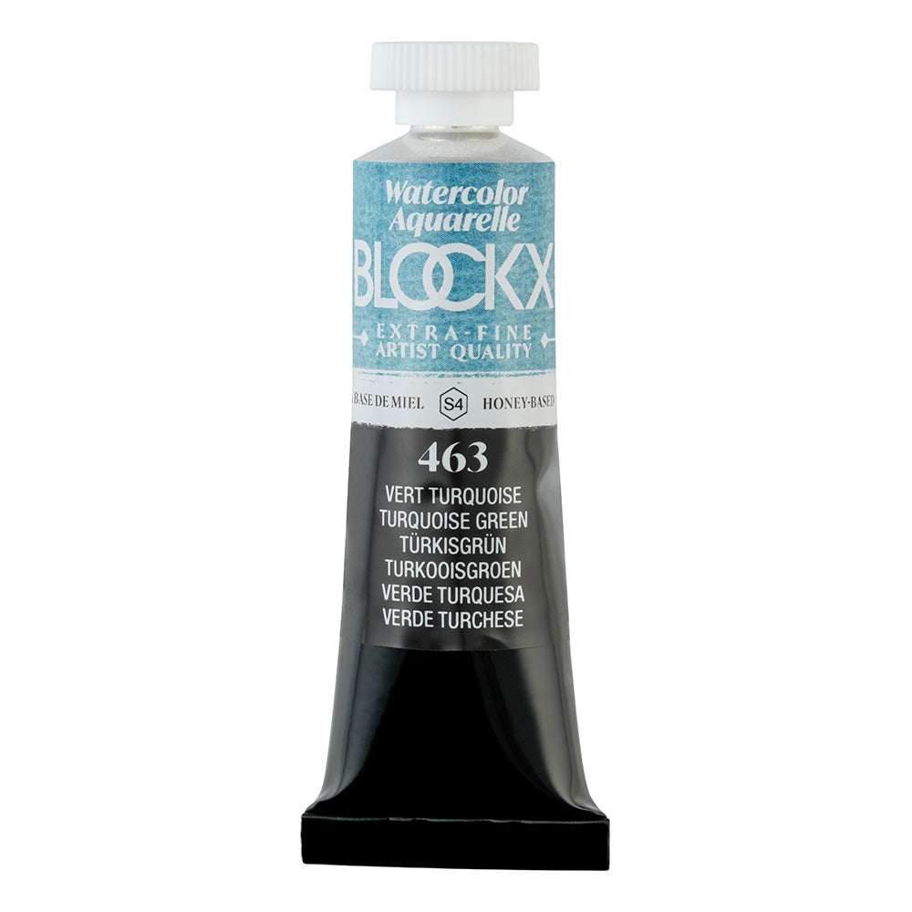 BLOCKX Artists' Watercolour Tube 15ml Turquoise Green