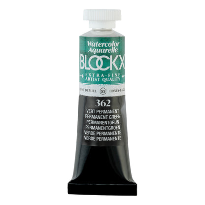 BLOCKX Artists' Watercolour Tube 15ml Permanent Green