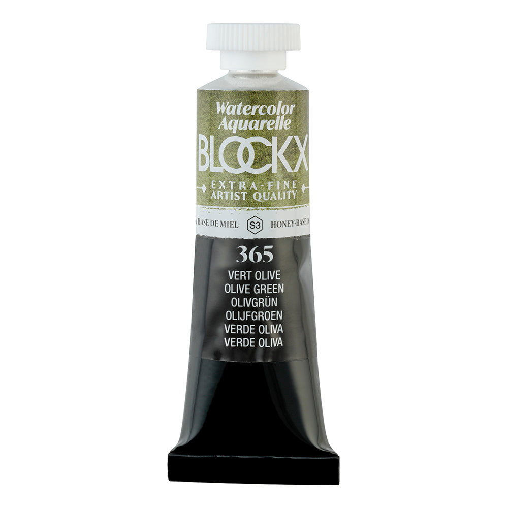 BLOCKX Artists' Watercolour Tube 15ml Olive Green