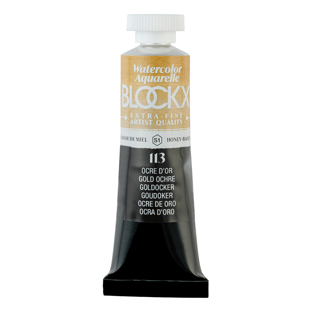 BLOCKX Artists' Watercolour Tube 15ml Golden Ochre