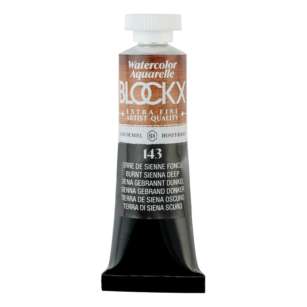 BLOCKX Artists' Watercolour Tube 15ml Burnt Sienna Deep