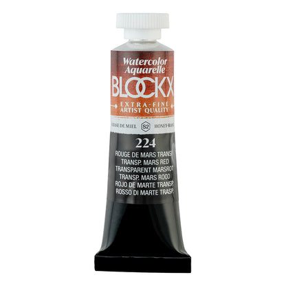 BLOCKX Artists' Watercolour Tube 15ml Transparent Mars Red