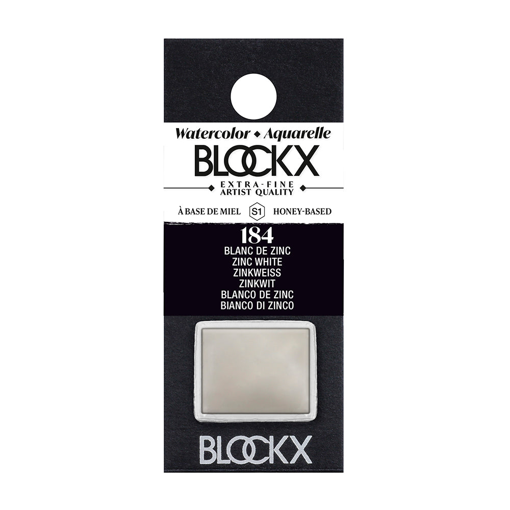 BLOCKX Artists' Watercolour Half Pan 1.5ml Zinc White