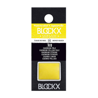 BLOCKX Artists' Watercolour Half Pan 1.5ml Cadmium Yellow Pale