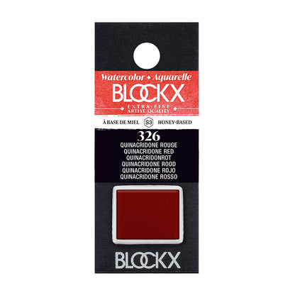 BLOCKX Artists' Watercolour Half Pan 1.5ml Quinacridone Red