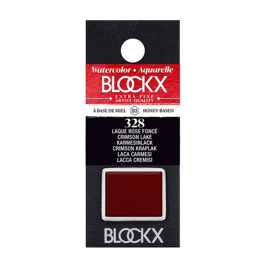 BLOCKX Artists' Watercolour Half Pan 1.5ml Crimson Lake