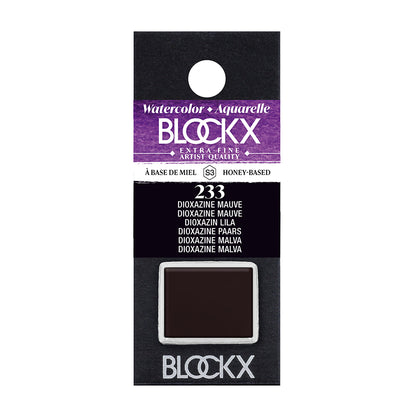 BLOCKX Artists' Watercolour Half Pan 1.5ml Dioxazine Mauve