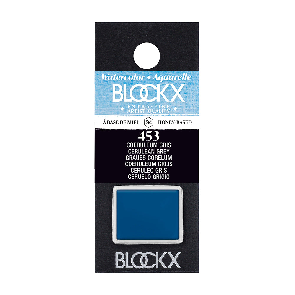 BLOCKX Artists' Watercolour Half Pan 1.5ml Cerulean Grey